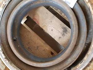 lot 266 image: Lot of (2) Commercial Truck Outer Ring Rims 18D (on pallet)