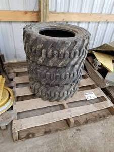 lot 272 image: Goodyear Trackman 26560R15 NHS Tires (x3), Wheels (x2) (on pallet)
