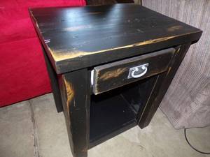 Wood end table