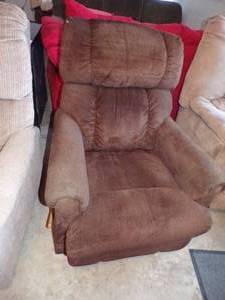 Brown rocking recliner
