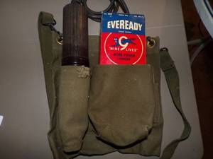 Military tool with vintage EveReady battery