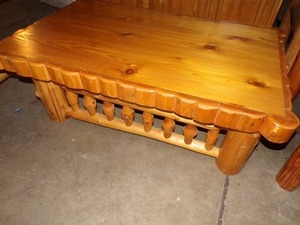 Log coffee table