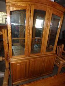 Hutch with Glass doors and shelves