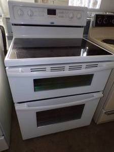 Whirlpool glass top range w double oven electric