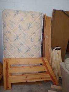 Bed frame w free mattresses