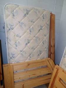 Bed frame w free mattresses