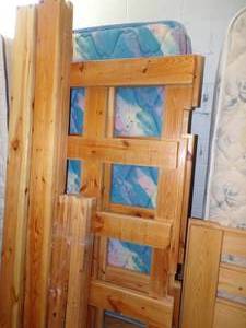 Bed frame w free mattresses- bunk bed
