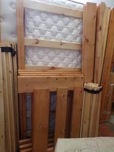 Bed frame w free mattresses- bunk bed