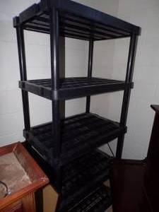 Plastic 5 shelved shelf