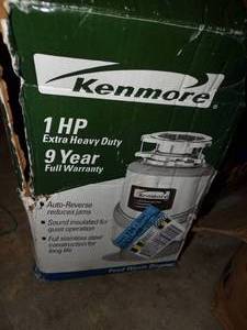 1 hp Kenmore garbage disposal