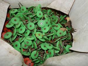2 box of roofing nail, 1 box of grip caps