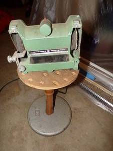 Electric grinder on stand