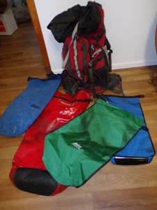 Hiking pack and camping bags