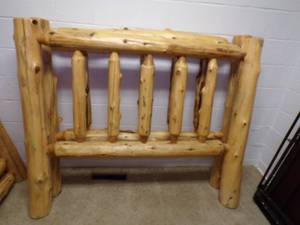 2 Log queen headboards