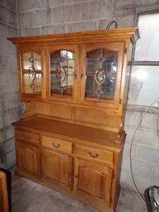 Wooden and Glass Hutch