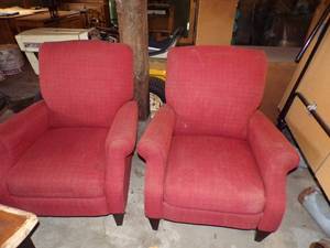 Pair of Burnt Red Chairs