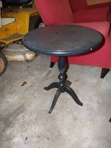 Round Black Side Table