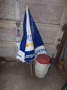 Igloo Water Cooler and Corona Patio Table Umbrella