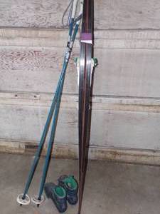 Cross Country Skies, Poles, and Boots size 42