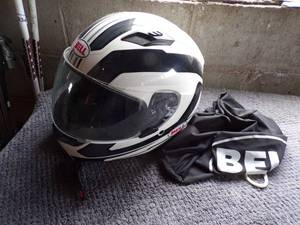 Bell Helmet Size Med w Bag- Black Stripes