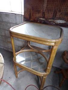 2 Glass Top End Tables