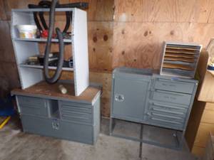 2 Metal Tool Cabinets and Parts