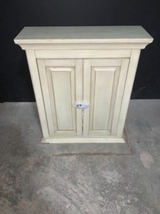 lot 1 image: FOREMOST CORSICANA 24 IN. W X 28IN. H WALL CABINET IN ANTIQUE WHITE. SEE PICTURES