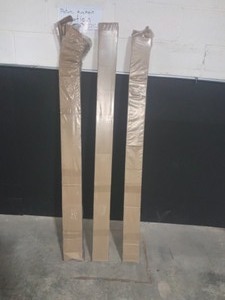lot 8 image: (3) CALHOME 60 IN. ANTIQUE BROZE CLASSIC BENT STARP BARN STYLE SLIDING DOOR TRACK AND HARDWARE SET. SEE PICTURES