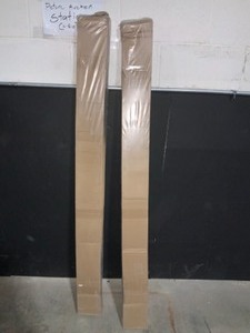 lot 9 image: (3) CALHOME TOP MOUNT 60 IN. STAINLESS-STEEL BARN STYLE SLIDING DOOR TRACK AND HARDWARE SET. SEE PICTURES