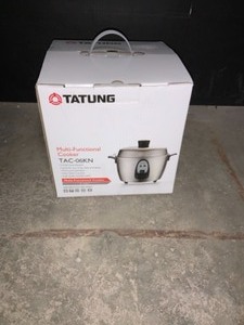 lot 16 image: TATUNG 1.14QT STAINLESS STEEL ELECTRIC MULTI-COOKER WITH STAINLESS STEEL POT. SEE PICTURES