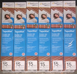 lot 20 image: SUNTOUCH FLOOR WARMING 72 IN. X 30 IN. 120-VOLT RADIANT FLOOR HEATING MAT. SEE PICTURES