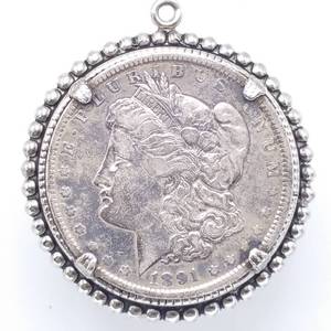 1891 Morgan Silver Dollar Pendant