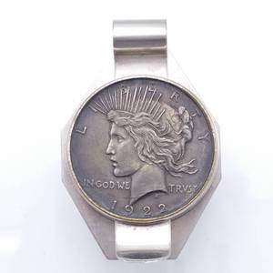 1922 Peace silver Dollar Money Clip