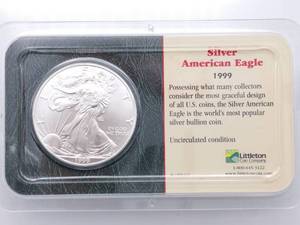 1999 American Silver Eagle, Littleton Coin Encased