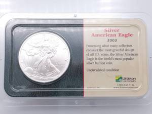 2003 American Silver Eagle, Littleton Coin Encased