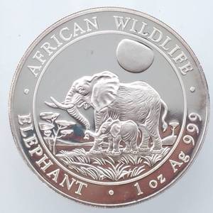 2011 1 Troy Oz .999 Silver, African Wildlife Series, Somali Republic