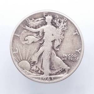 1943 Walking Liberty Half Dollar, 90% Silver