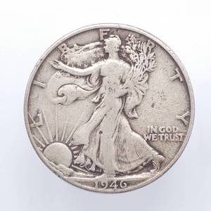 1946-D Walking Liberty Half Dollar, 90% Silver