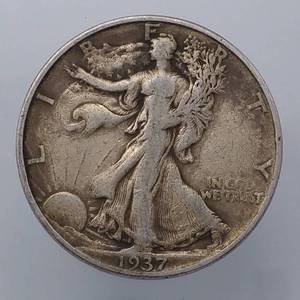 1937-D Walking Liberty Half Dollar, 90% Silver