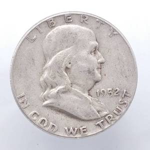 1952 Franklin Half Dollar, 90% Silver