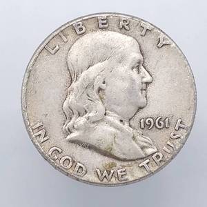 1961 Franklin Half Dollar, 90% Silver