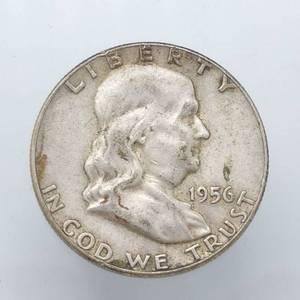 1956 Franklin Half Dollar, 90% Silver