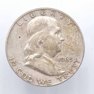 1963-D Franklin Half Dollar, 90% Silver