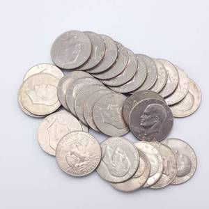 29 Mixed Date Eisenhower Dollars, Clad