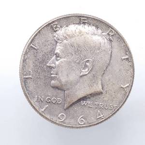 1964 Kennedy Half Dollar, 90% Silver