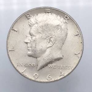 1964 Kennedy Half Dollar, 90% Silver