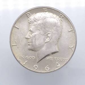 1964 Kennedy Half Dollar, 90% Silver