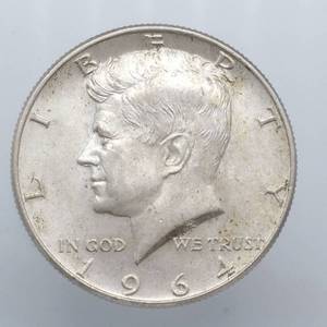 1964 Kennedy Half Dollar, 90% Silver