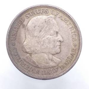 1893 Columbus Exposition Half Dollar, 90% Silver