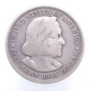 1893 Columbus Exposition Half Dollar, 90% Silver